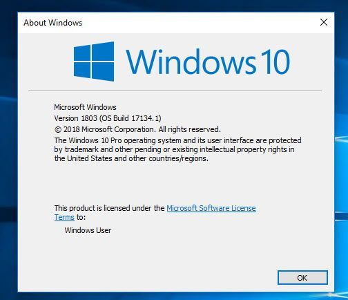Windows 10 Version 1803 Download Manual